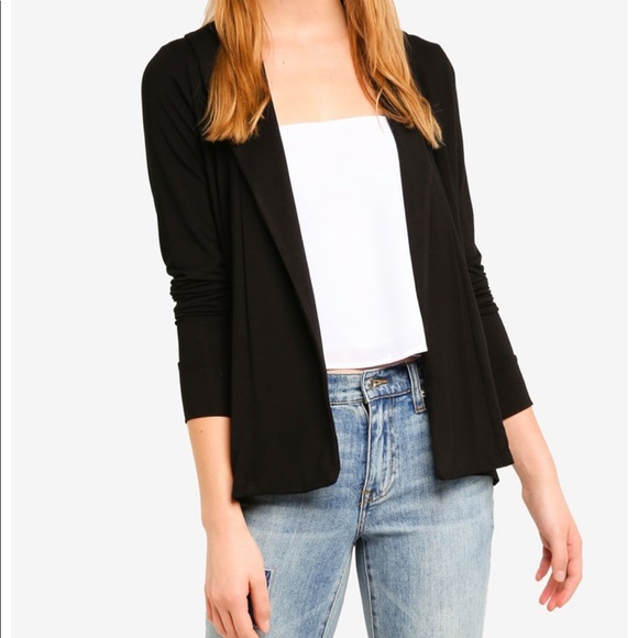 J Crew 365 Black Stretch Shawl Cardigan 